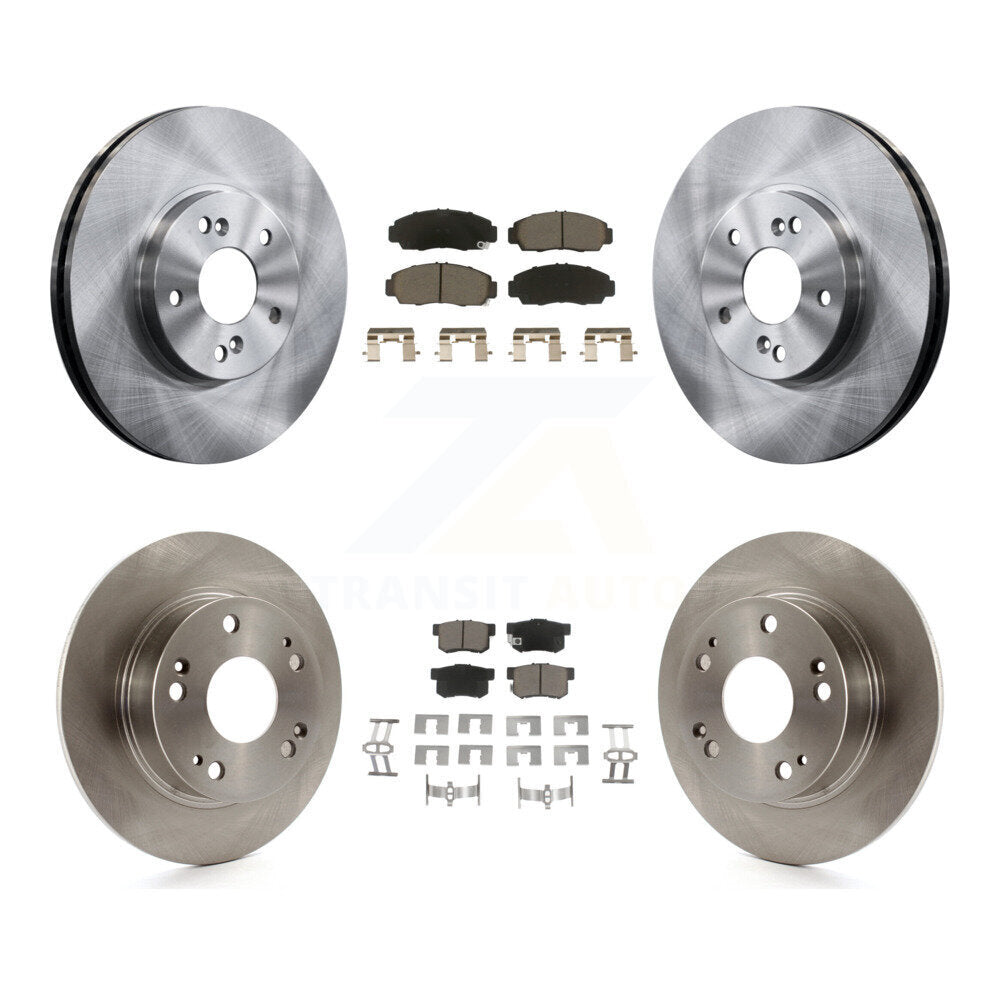 Disc Brake Rotors And Ceramic Pads Front Rear Kit For Honda Accord Acura TSX