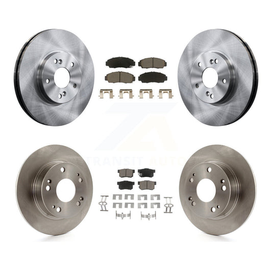 Disc Brake Rotors And Ceramic Pads Front Rear Kit For Honda Accord Acura TSX