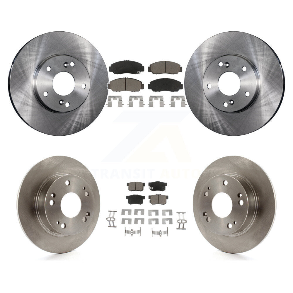 Disc Brake Rotors And Ceramic Pads Front Rear Kit For Honda Accord