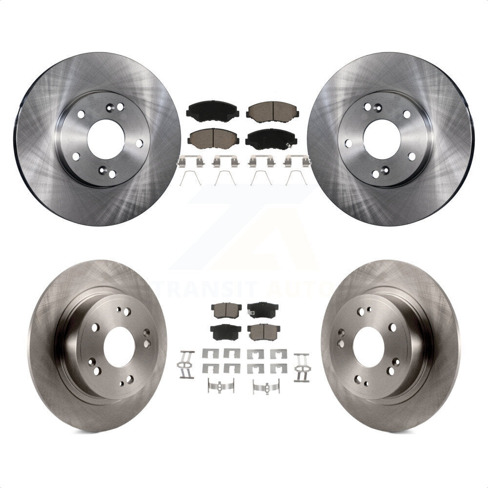 Disc Brake Rotors And Ceramic Pads Front Rear Kit For Honda Accord
