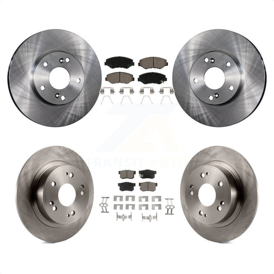 Disc Brake Rotors And Ceramic Pads Front Rear Kit For Honda Accord