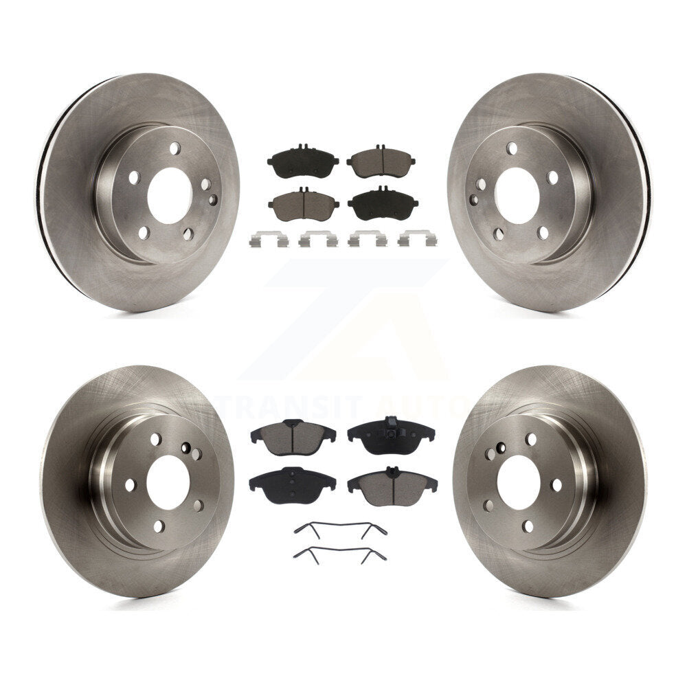 Disc Brake Rotors And Ceramic Pads Front Rear Kit For Mercedes-Benz C250 C230