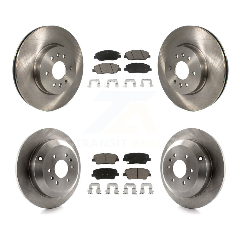 Disc Brake Rotors And Ceramic Pads Front Rear Kit For 2009-2011 Kia Borrego