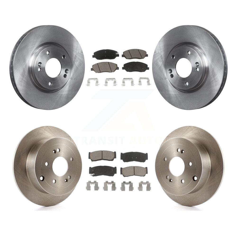 Disc Brake Rotors And Ceramic Pads Front Rear Kit For 2007-2009 Hyundai Santa Fe