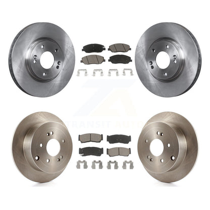 Disc Brake Rotors And Ceramic Pads Front Rear Kit For 2007-2009 Hyundai Santa Fe