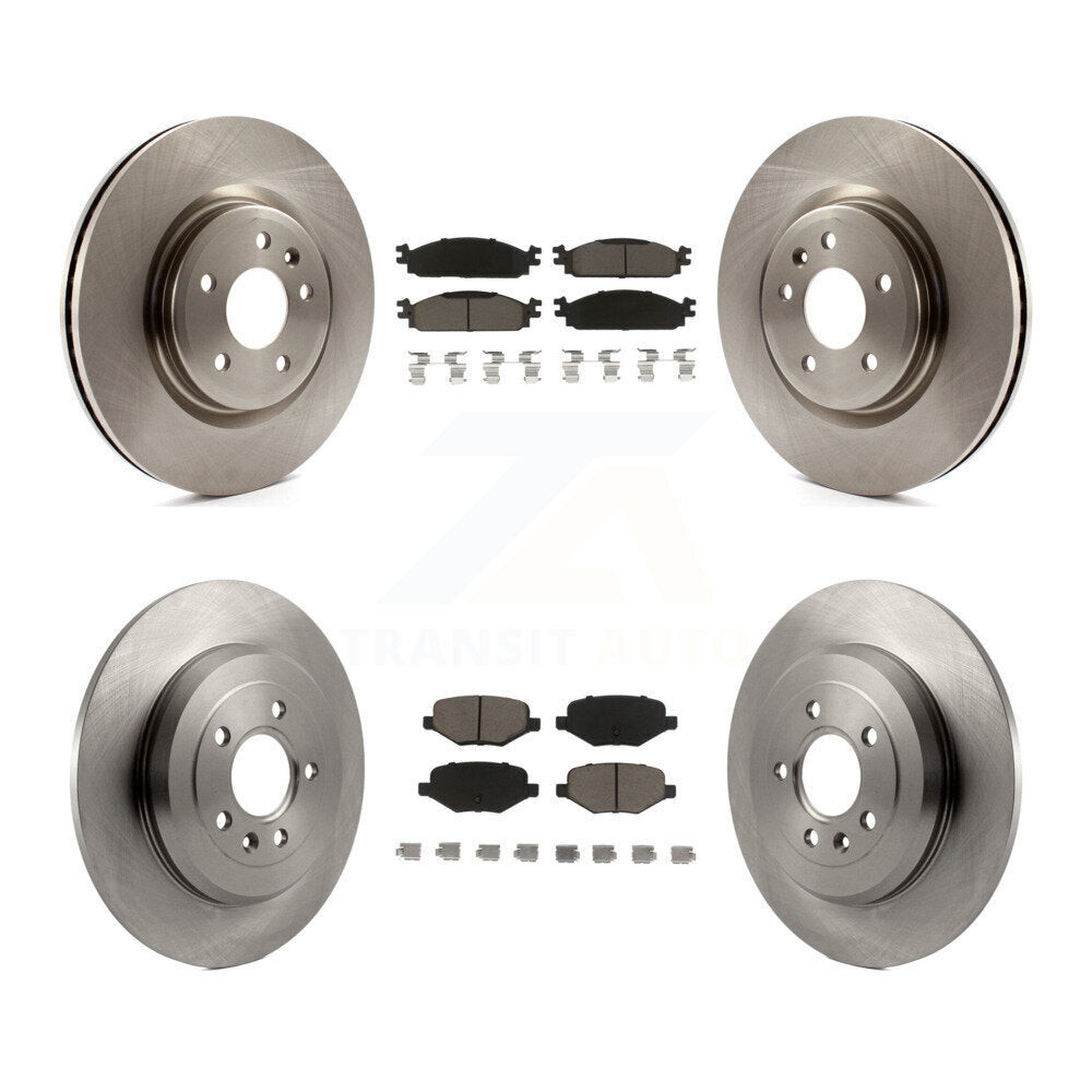 Disc Brake Rotors And Ceramic Pads Front Rear Kit For 2009-2010 Lincoln MKS