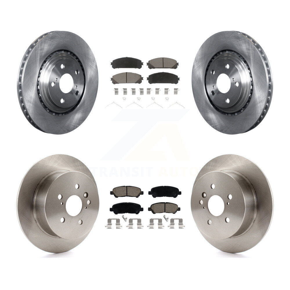 Disc Brake Rotors And Ceramic Pad Front Rear Kit For 2008-2013 Toyota Highlander