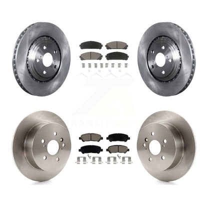 Disc Brake Rotors And Ceramic Pad Front Rear Kit For 2008-2013 Toyota Highlander
