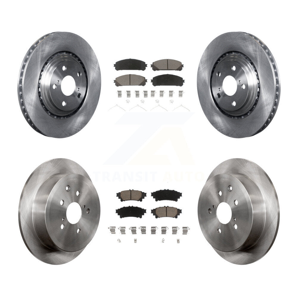 Brake Rotors Ceramic Pad Front Rear Kit For Toyota Sienna Highlander Lexus RX350