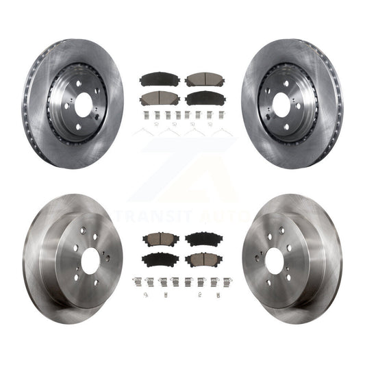 Brake Rotors Ceramic Pad Front Rear Kit For Toyota Sienna Highlander Lexus RX350