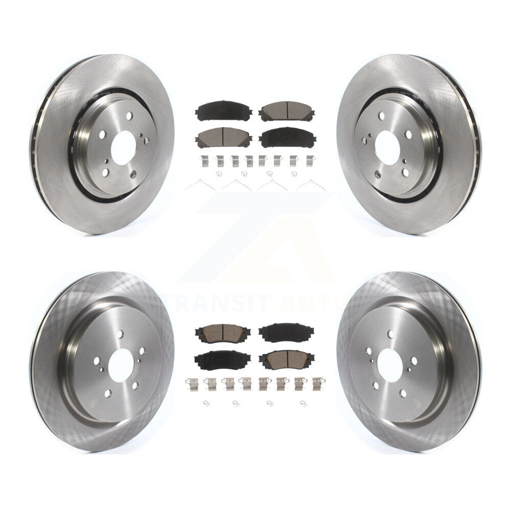 Brake Rotor And Ceramic Pad Front Rear Kit For Lexus RX350 RX450h RX350L RX450hL