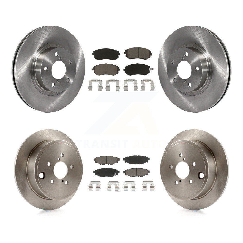 Disc Brake Rotors And Ceramic Pads Front Rear Kit For Subaru Impreza