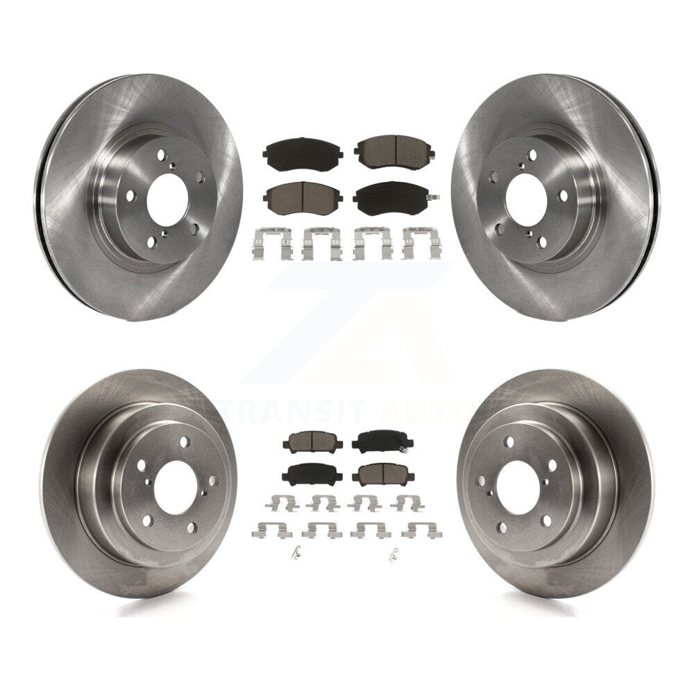 Disc Brake Rotor And Ceramic Pad Front Rear Kit For Subaru Impreza Outback RS TS