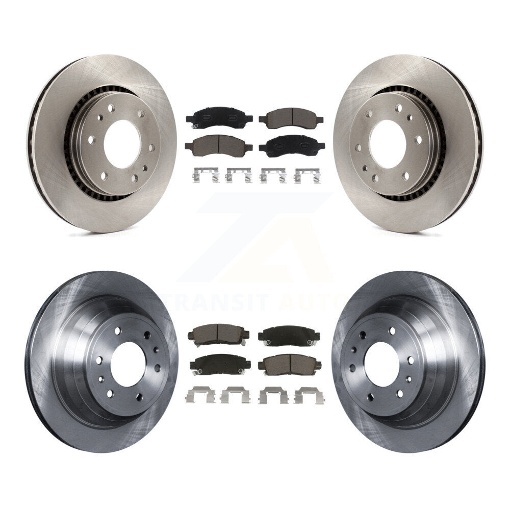 Brake Rotor Ceramic Pad Front Rear Kit For Chevrolet Trailblazer GMC Envoy Buick