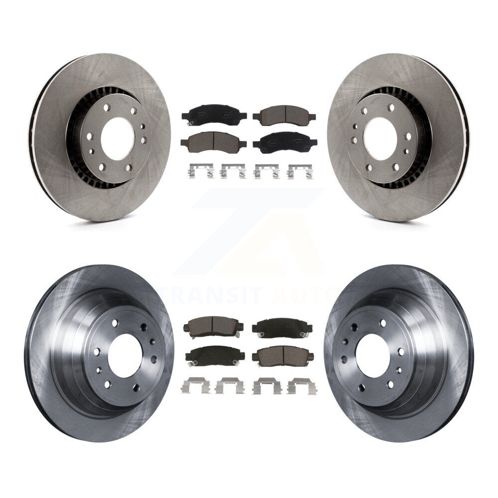 Brake Rotors & Ceramic Pad Front Rear Kit For Chevrolet Trailblazer GMC Envoy XL