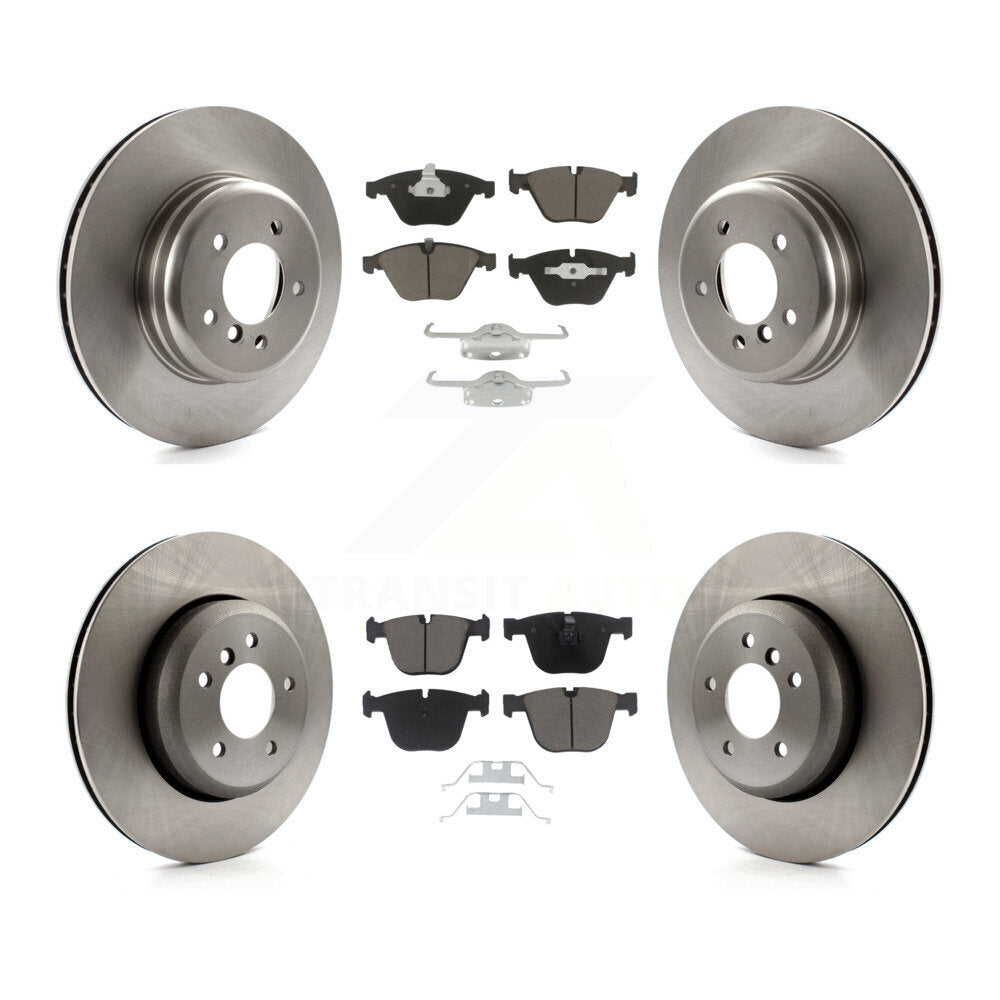 Disc Brake Rotors & Ceramic Pad Front Rear Kit For BMW 650i 645Ci 550i 545i 535i