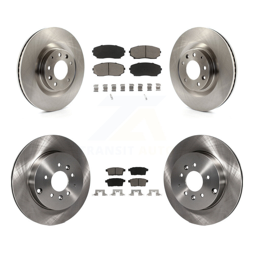 Disc Brake Rotors And Ceramic Pads Front Rear Kit For 2007-2015 Mazda CX-9