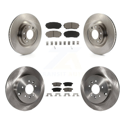 Disc Brake Rotors And Ceramic Pads Front Rear Kit For 2007-2015 Mazda CX-9