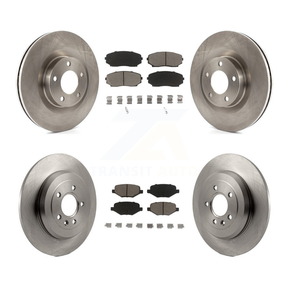 Disc Brake Rotors And Ceramic Pads Front Rear Kit For Ford Edge Lincoln MKX