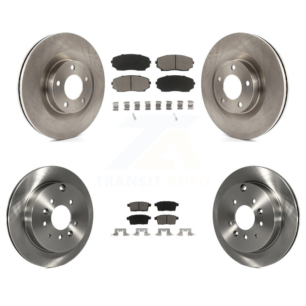 Disc Brake Rotors And Ceramic Pads Front Rear Kit For Ford Edge Lincoln MKX