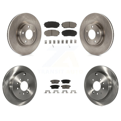 Disc Brake Rotors And Ceramic Pads Front Rear Kit For Ford Edge Lincoln MKX