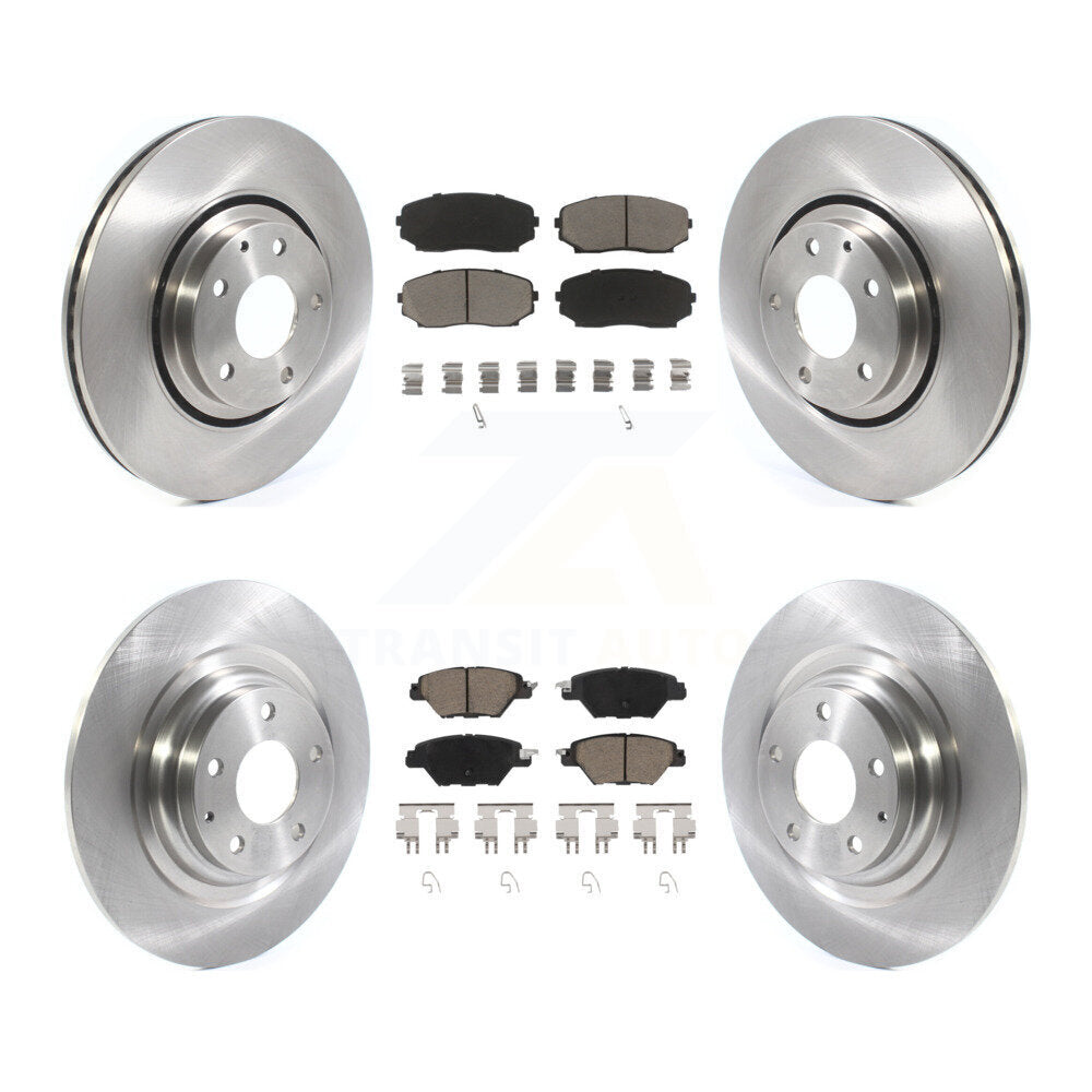 Disc Brake Rotors And Ceramic Pads Front Rear Kit For 2016-2023 Mazda CX-9