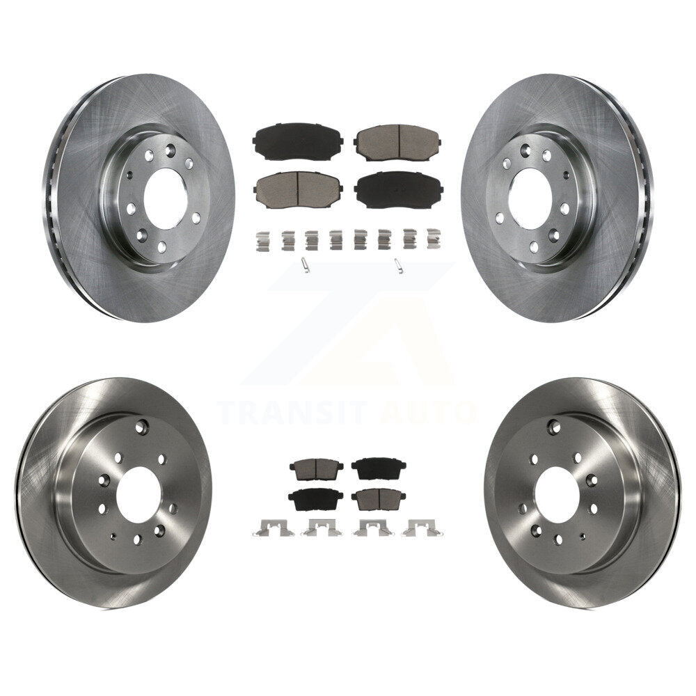 Disc Brake Rotor Ceramic Pad Front Rear Kit For Mazda CX-7 Ford Edge Lincoln MKX