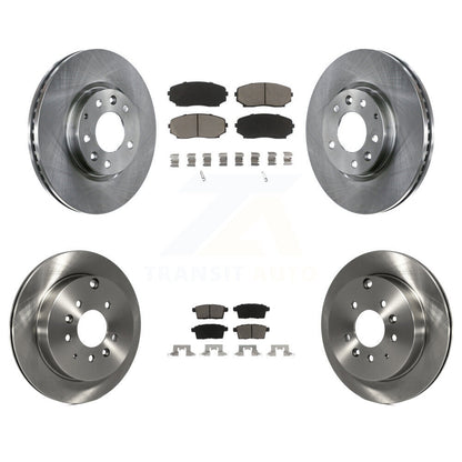 Disc Brake Rotor Ceramic Pad Front Rear Kit For Mazda CX-7 Ford Edge Lincoln MKX
