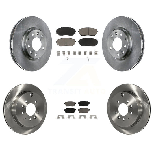 Disc Brake Rotor Ceramic Pad Front Rear Kit For Mazda CX-7 Ford Edge Lincoln MKX