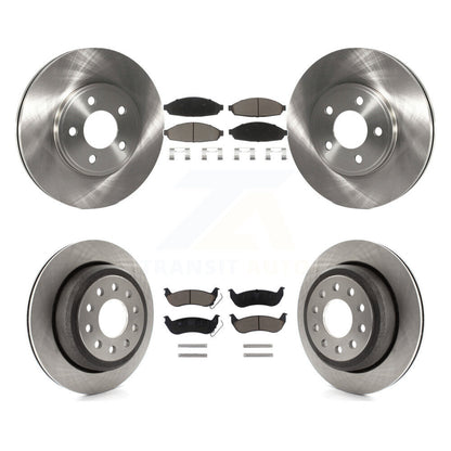Disc Brake Rotor Ceramic Pad Front Rear Kit For 2003-2011 Lincoln Town Car Sedan