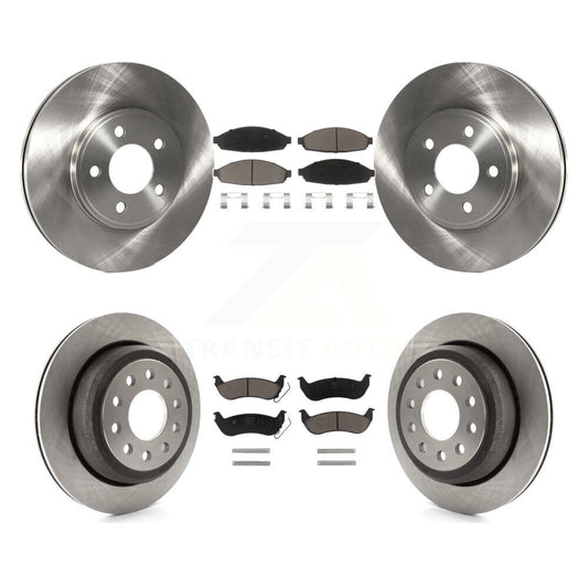 Disc Brake Rotor Ceramic Pad Front Rear Kit For 2003-2011 Lincoln Town Car Sedan