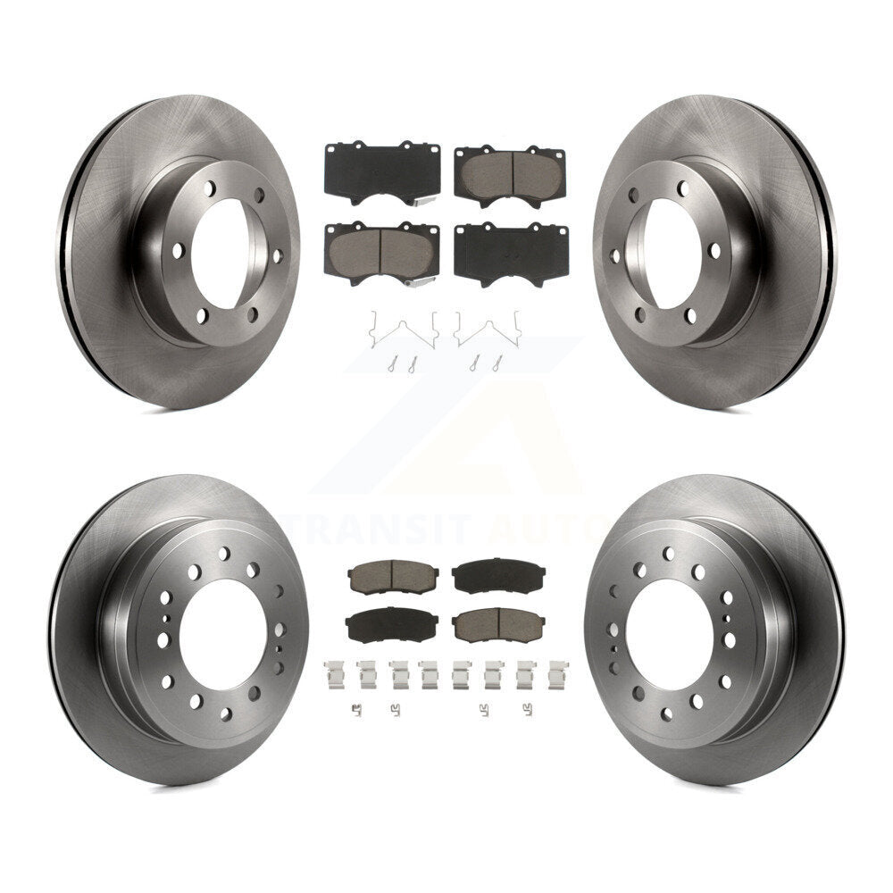 Disc Brake Rotors And Ceramic Pads Front Rear Kit For Toyota Sequoia