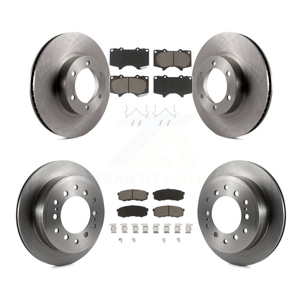 Disc Brake Rotors And Ceramic Pads Front Rear Kit For Toyota 4Runner Lexus GX470