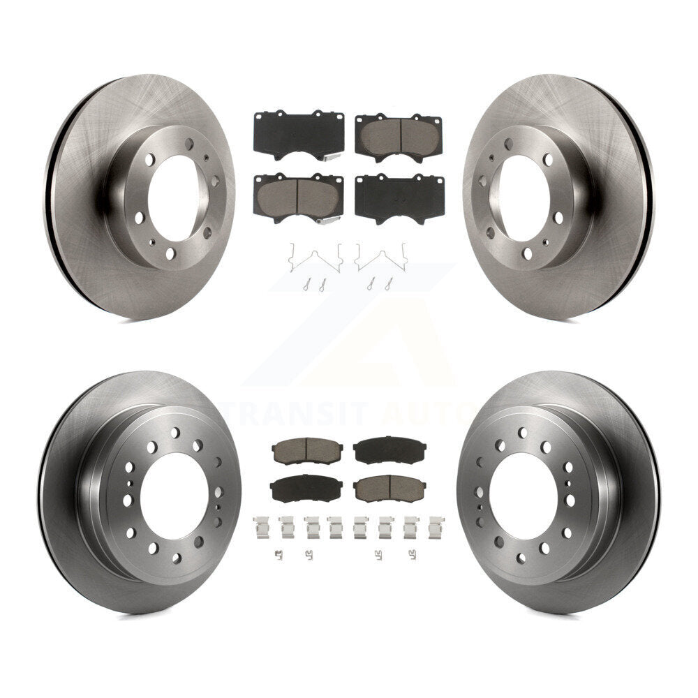Disc Brake Rotors And Ceramic Pads Front Rear Kit For Toyota 4Runner FJ Cruiser