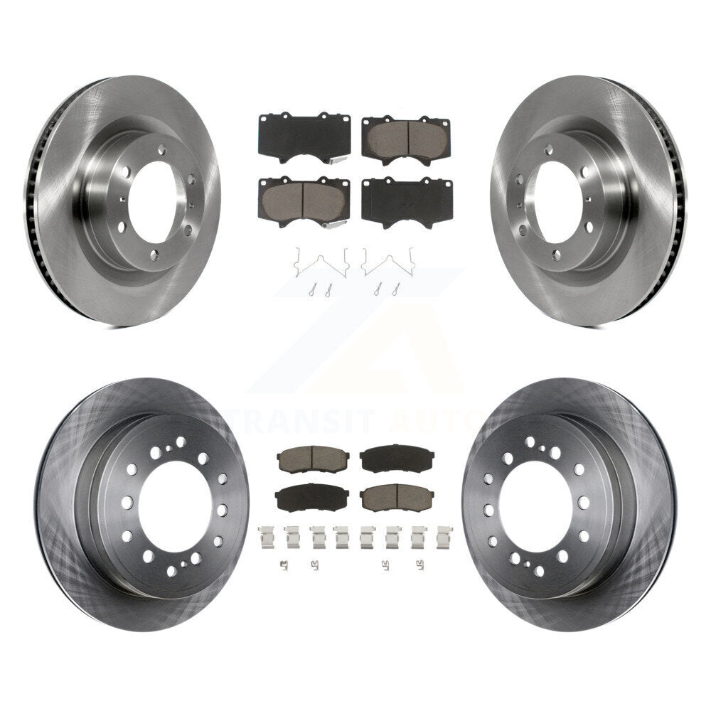 Brake Rotors Ceramic Pad Front Rear Kit For 2010-2023 Toyota 4Runner Lexus GX460