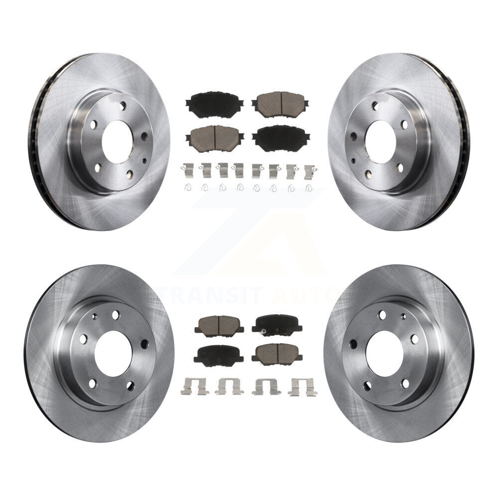 Disc Brake Rotors And Ceramic Pads Front Rear Kit For Mazda 3 Sport
