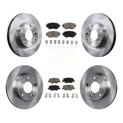 Disc Brake Rotors And Ceramic Pads Front Rear Kit For Mazda 3 Sport