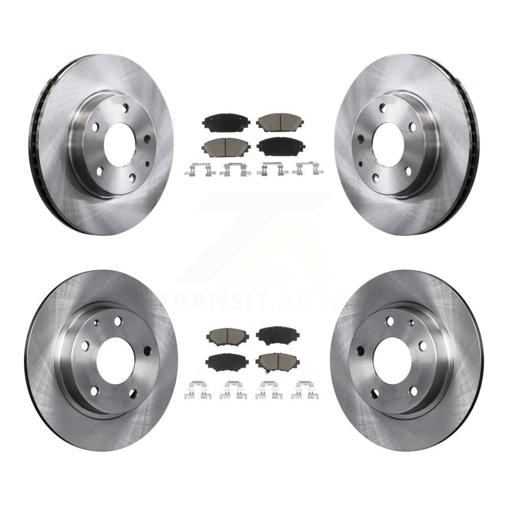 Disc Brake Rotors And Ceramic Pads Front Rear Kit For Mazda 3 Sport