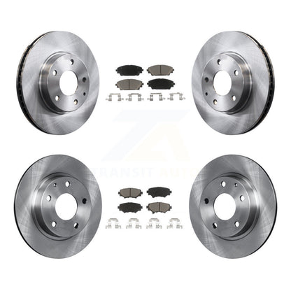 Disc Brake Rotors And Ceramic Pads Front Rear Kit For Mazda 3 Sport