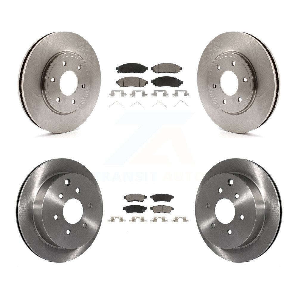 Brake Rotor & Ceramic Pad Front Rear Kit For Nissan Frontier Suzuki Equator 2.5L