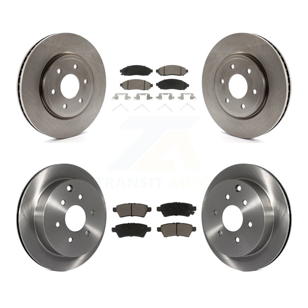 Disc Brake Rotors And Ceramic Pads Front Rear Kit For 2006-2007 Nissan Xterra