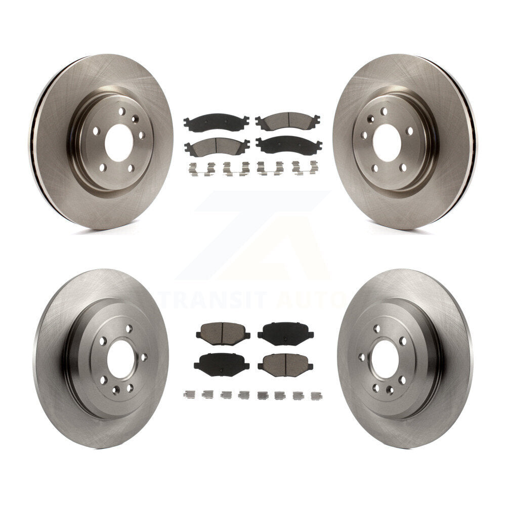 Disc Brake Rotors And Ceramic Pads Front Rear Kit For 2010-2012 Ford Taurus SHO