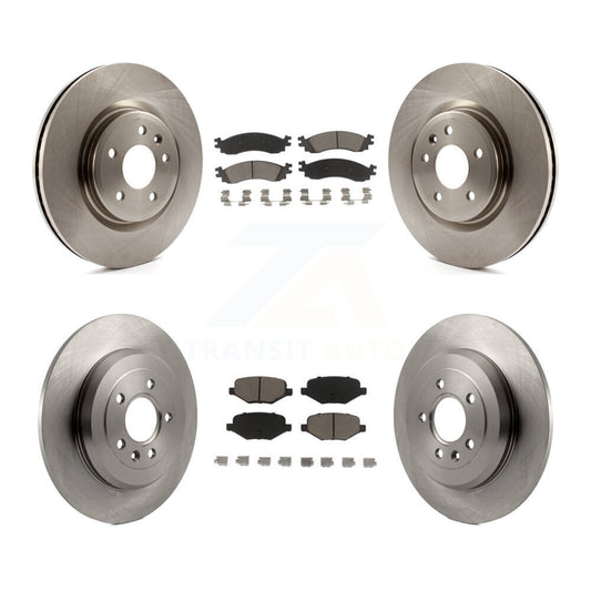 Disc Brake Rotors And Ceramic Pads Front Rear Kit For 2010-2012 Ford Taurus SHO