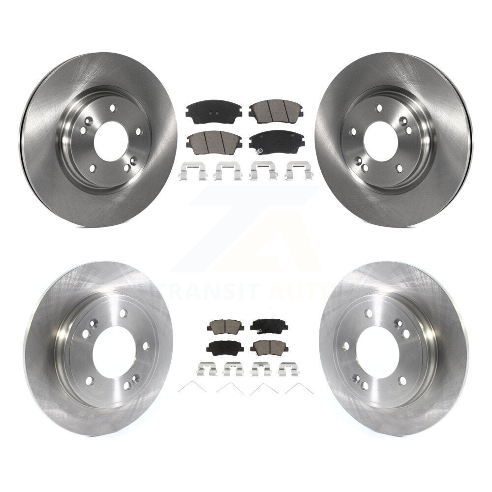 Disc Brake Rotor & Ceramic Pad Front Rear Kit For 2017-2020 Hyundai Elantra 1.6L