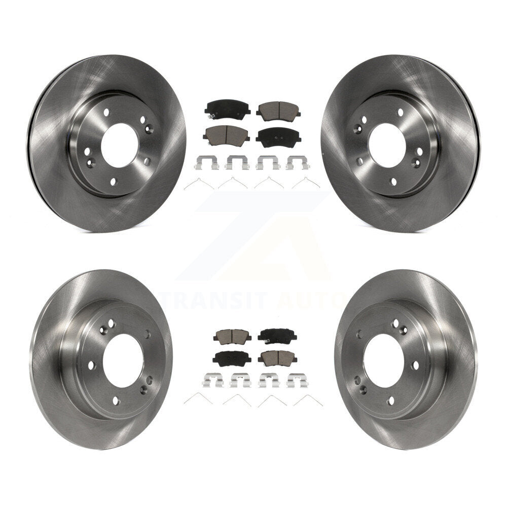 Disc Brake Rotor & Ceramic Pad Front Rear Kit For 2017-2020 Hyundai Elantra 2.0L