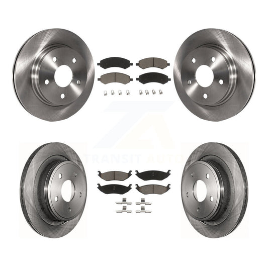 Brake Rotor Ceramic Pad Front Rear Kit For Ram 1500 Classic Dodge Chrysler Aspen
