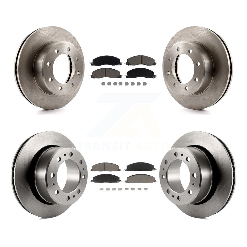 Disc Brake Rotors And Ceramic Pads Front Rear Kit For Ram 3500 2500 1500 Dodge