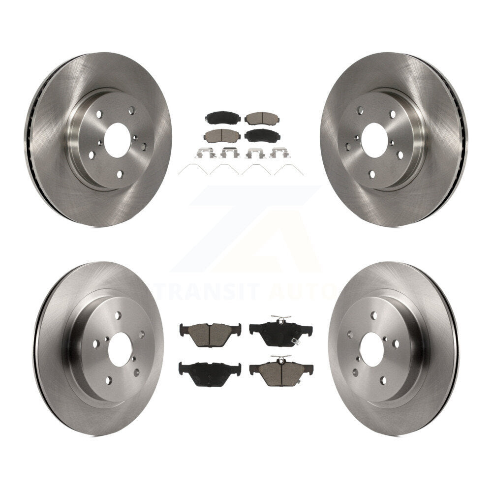 Disc Brake Rotor And Ceramic Pad Front Rear Kit For 2016-2019 Subaru Legacy 2.5L