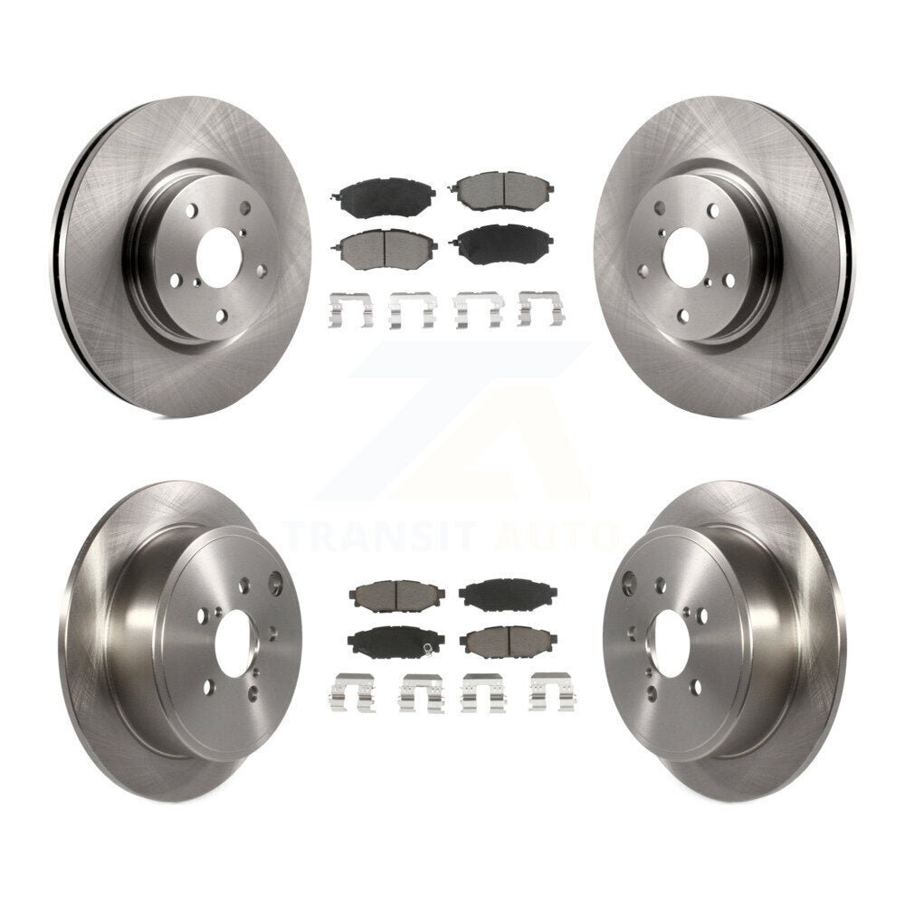 Disc Brake Rotors And Ceramic Pads Front Rear Kit For Subaru WRX