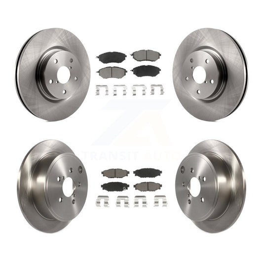 Disc Brake Rotors And Ceramic Pads Front Rear Kit For Subaru WRX